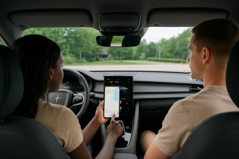 iPhone kopplat till bil genom CarPlay